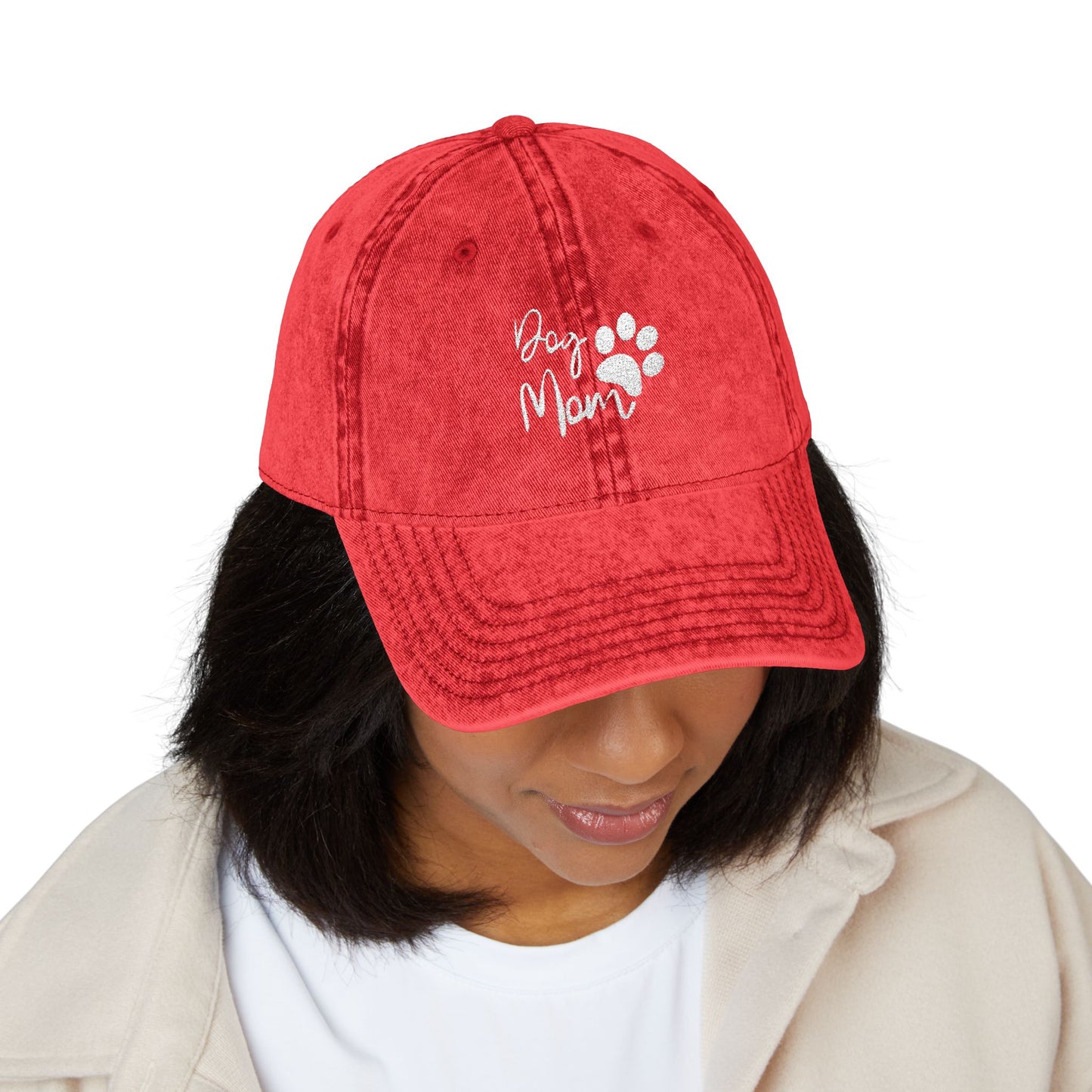 Dog Mom Embroidered Vintage Dad Hat Cap