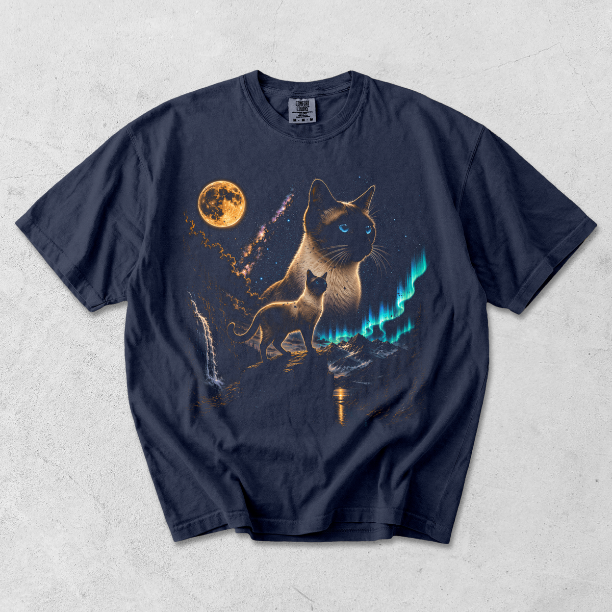 Siamese Cat Northern Lights T-shirt