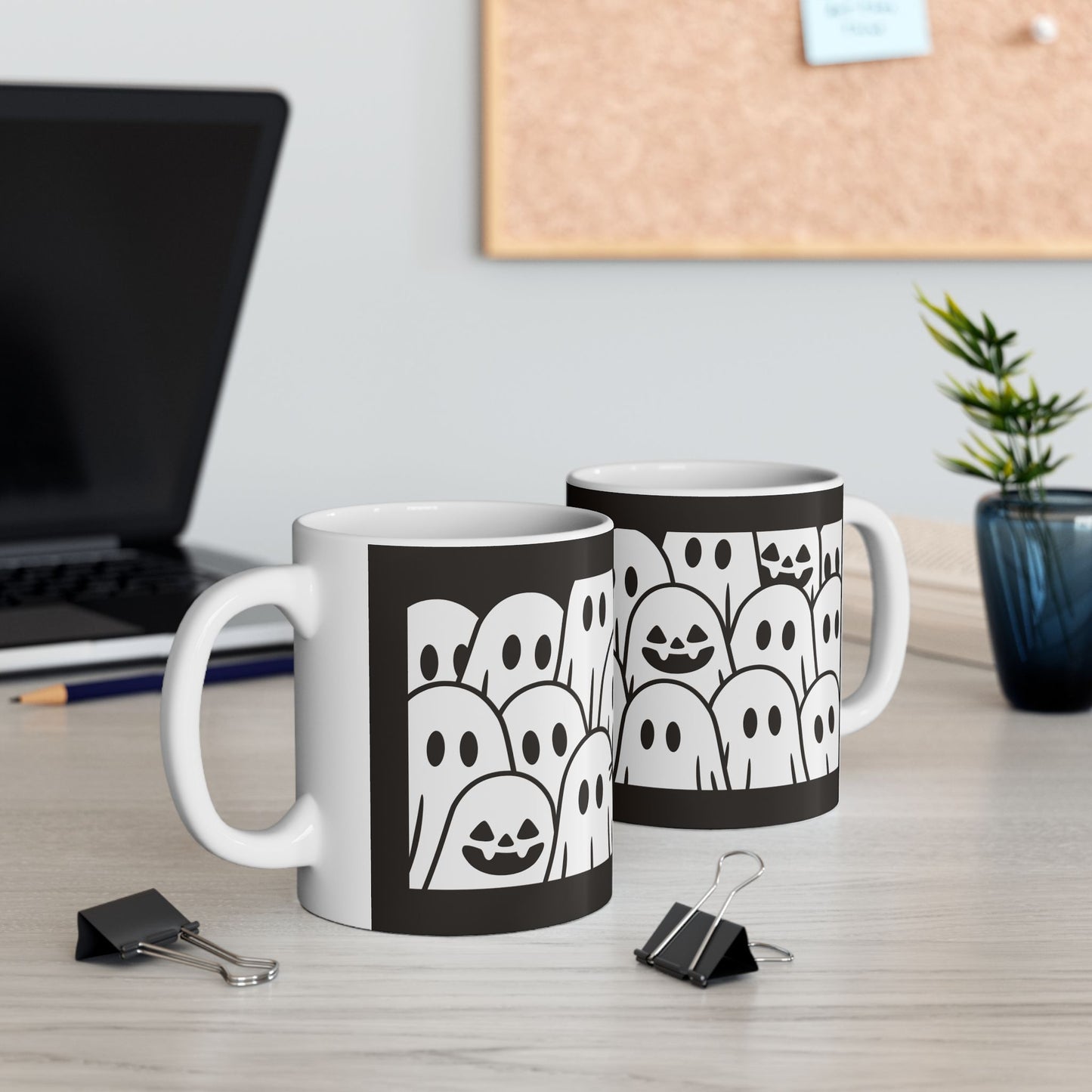 Ghost Cat Halloween Mug