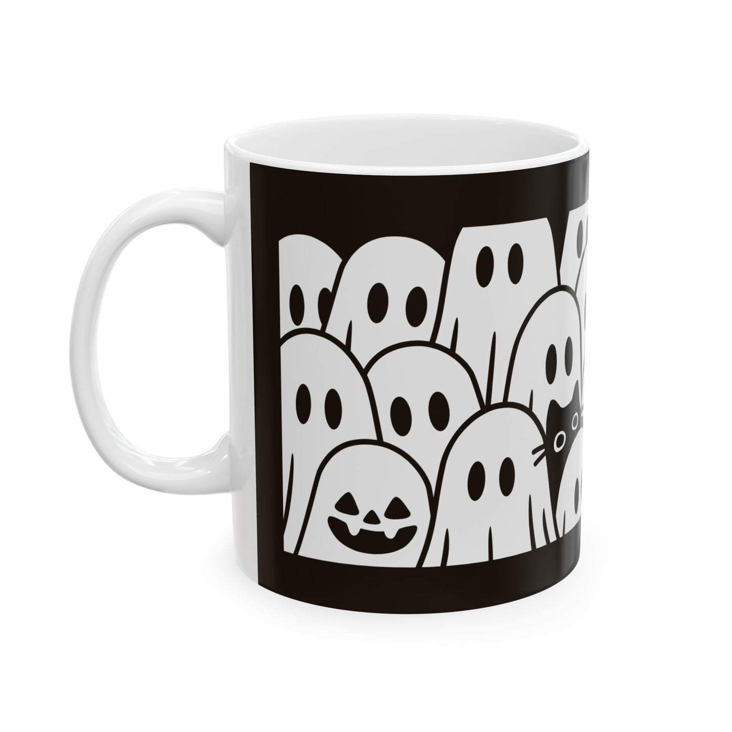 Ghost Cat Halloween Mug