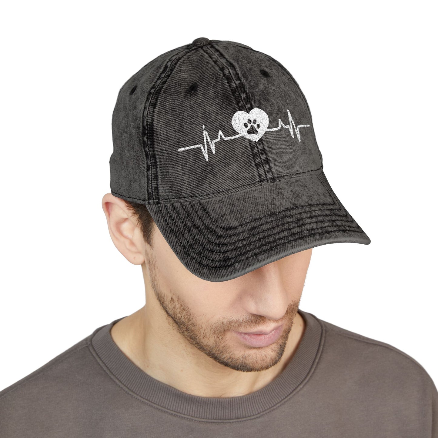Paw Heartbeat Vintage Dad Hat