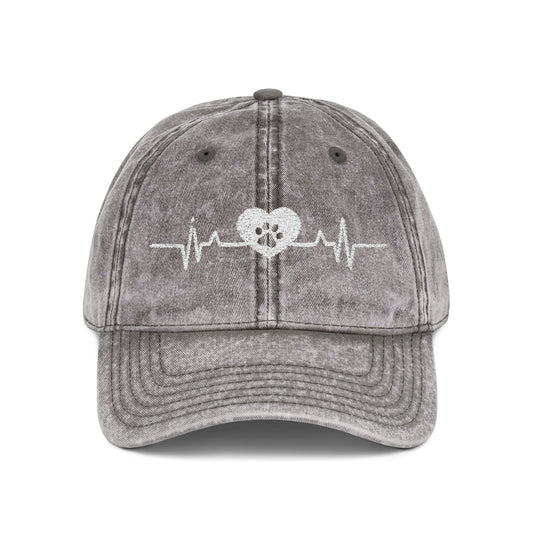 Paw Heartbeat Vintage Dad Hat