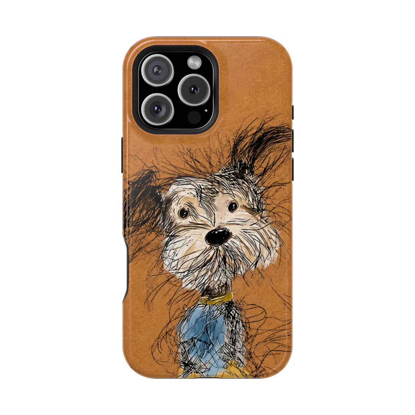 Sketchy Terrier Dog Art iPhone Case