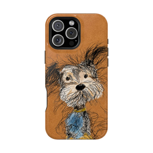 Sketchy Terrier Dog Art iPhone Case
