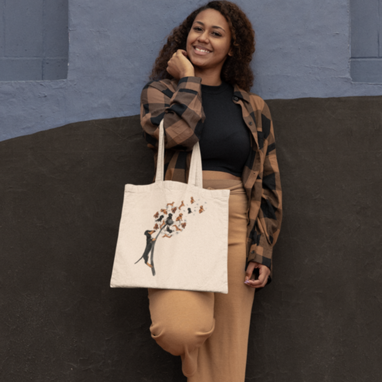 Dachshund Tree Cat Tote Bag