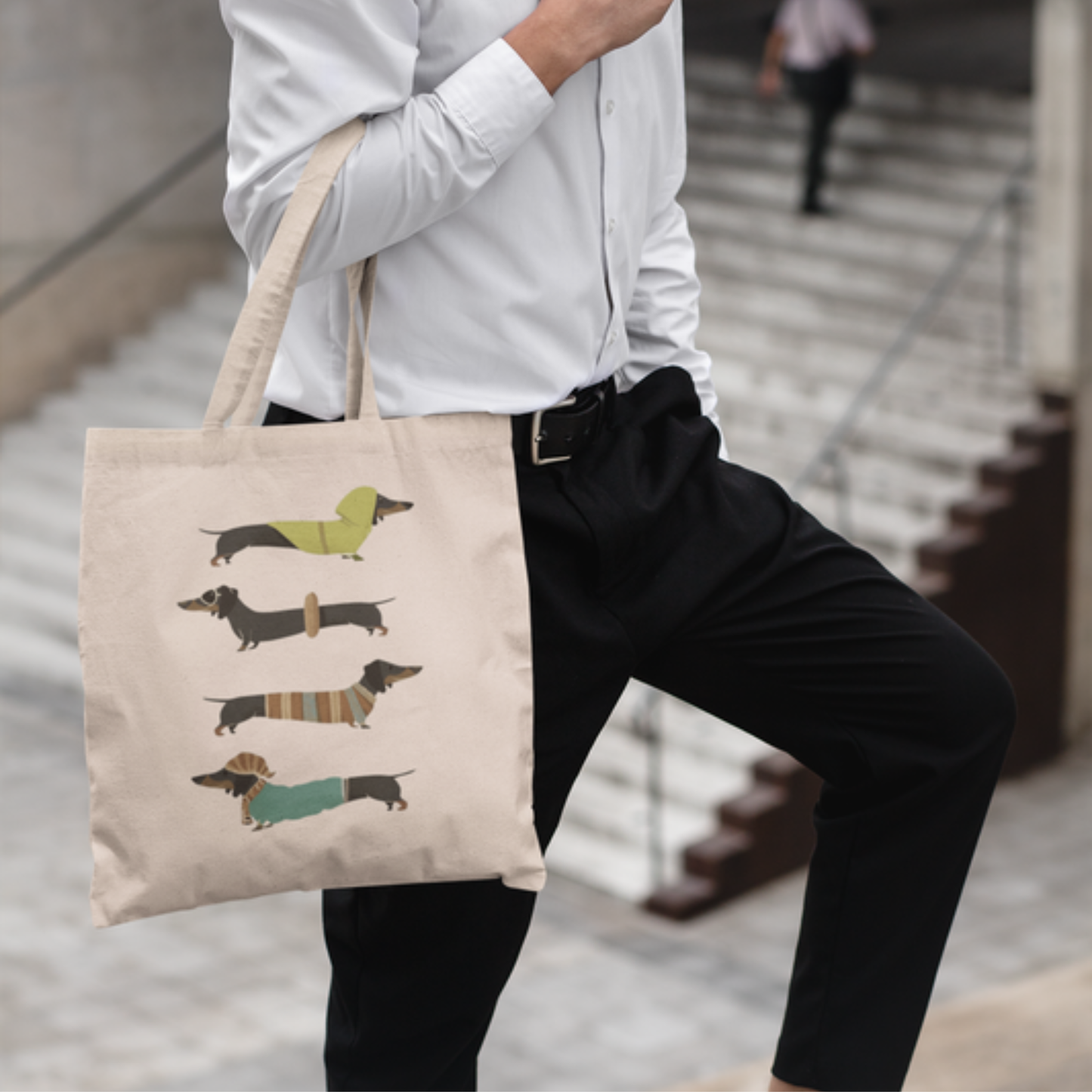 Dachshund Sweater Tote Bag