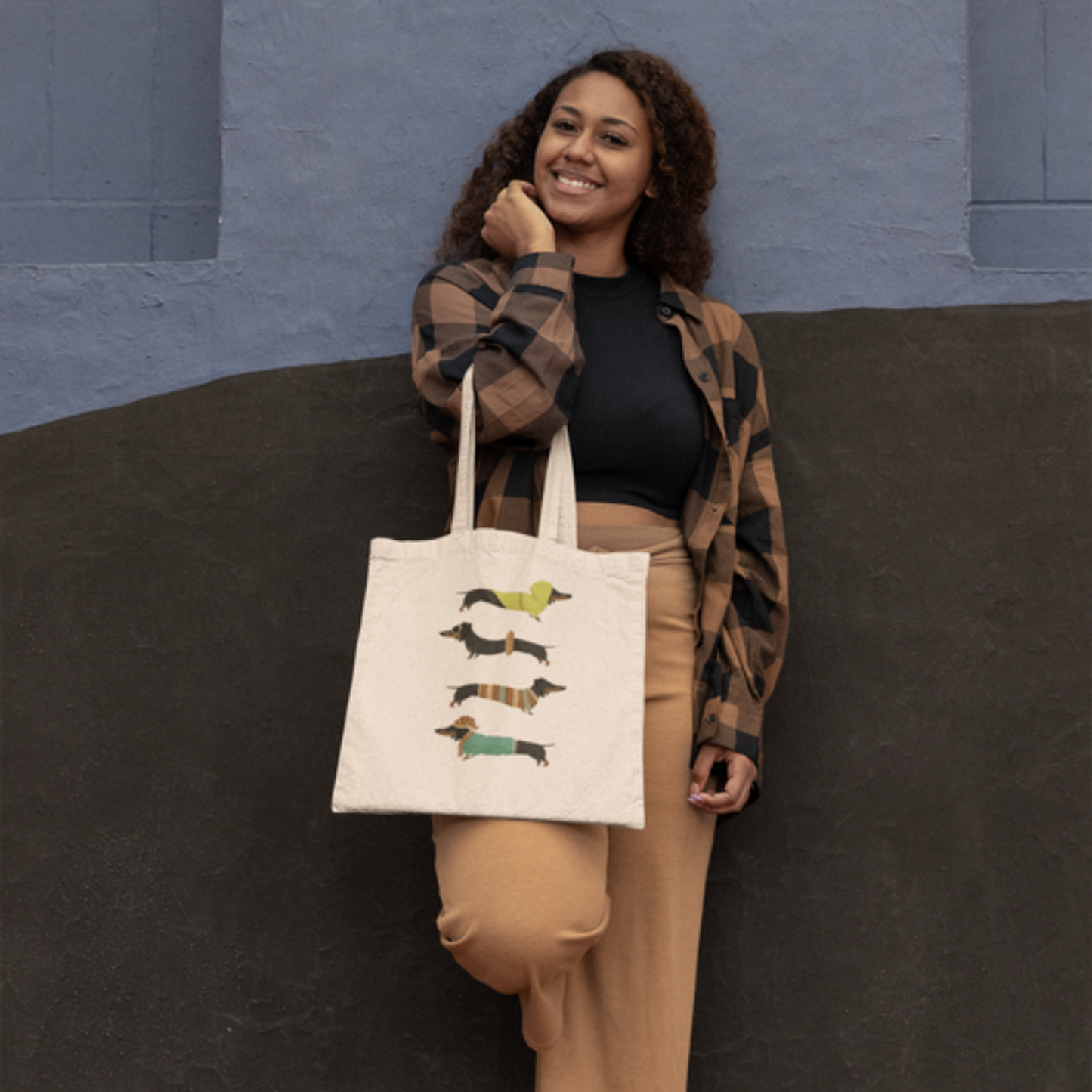 Dachshund Sweater Tote Bag