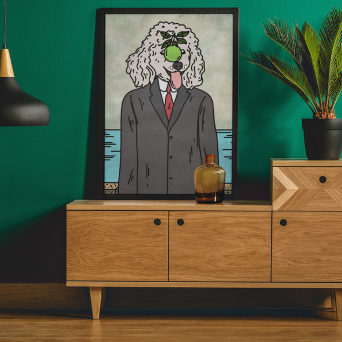 Magritte Dog Surreal Art Print