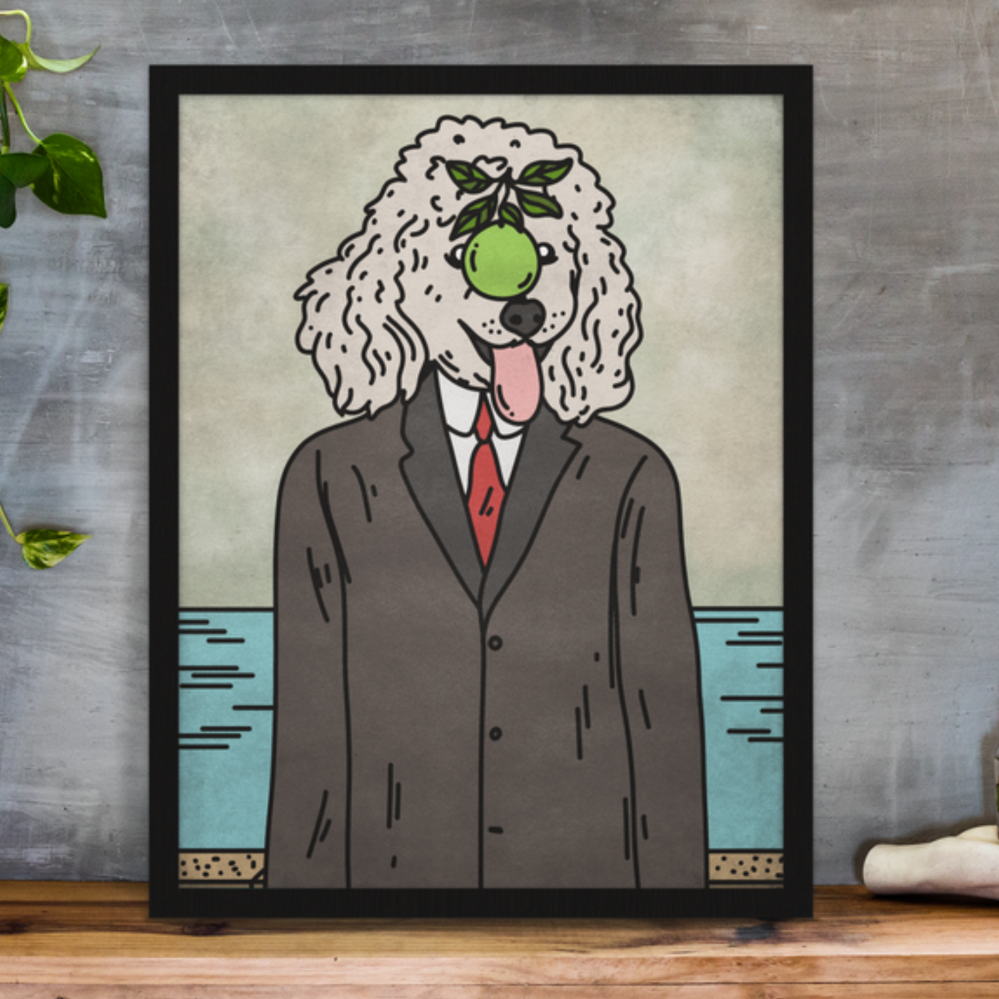 Magritte Dog Surreal Art Print
