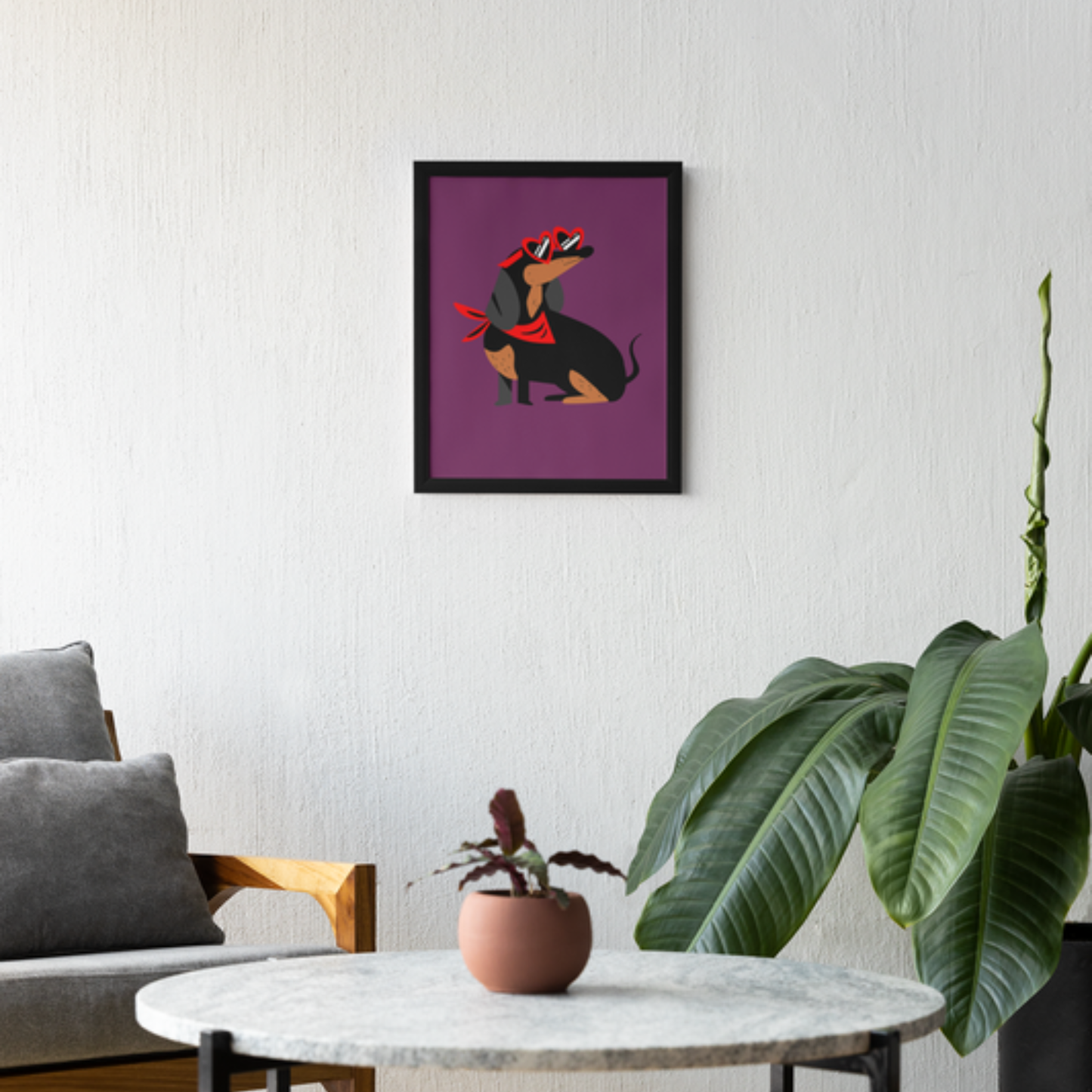 Cool Dachshund Art Print