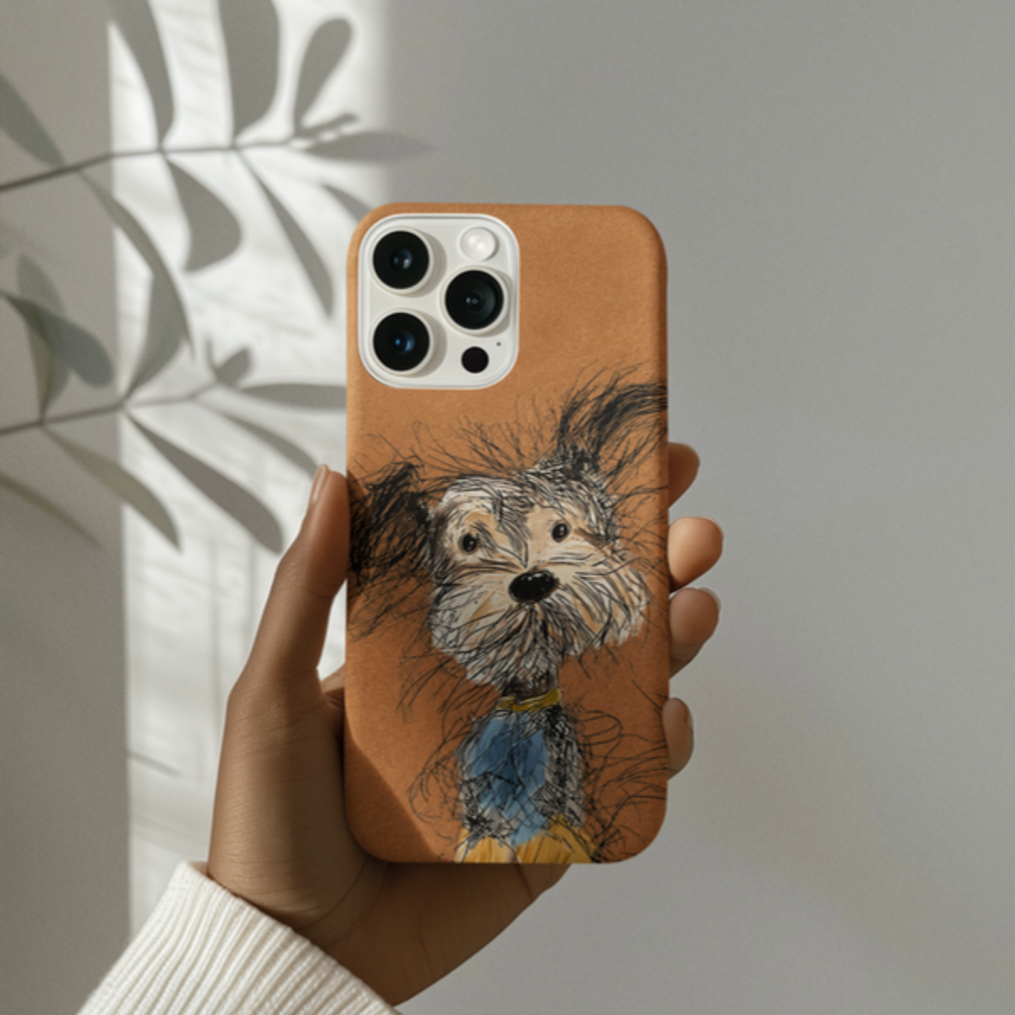 Sketchy Terrier Dog Art iPhone Case