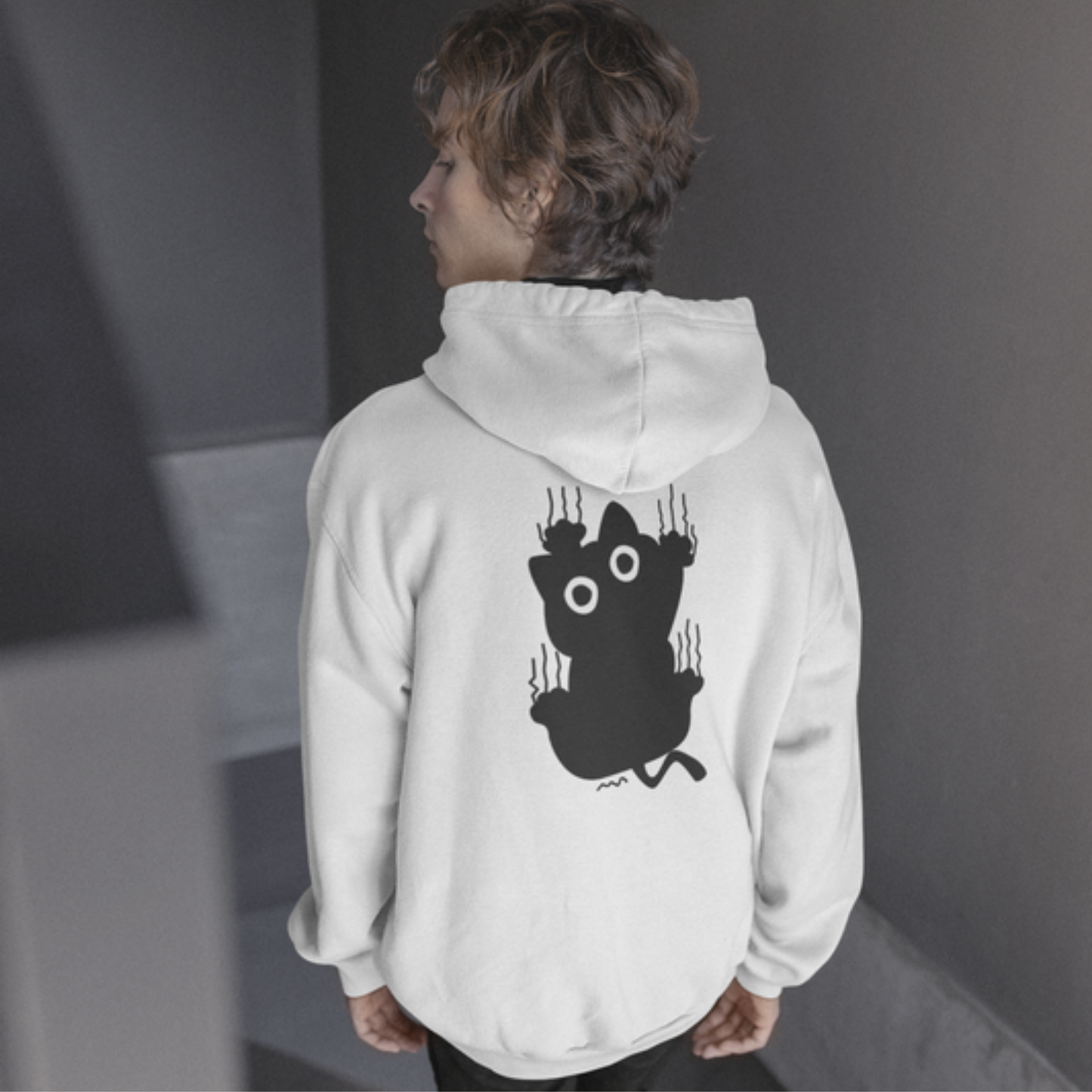 Peeking & Scratching Cat Hoodie