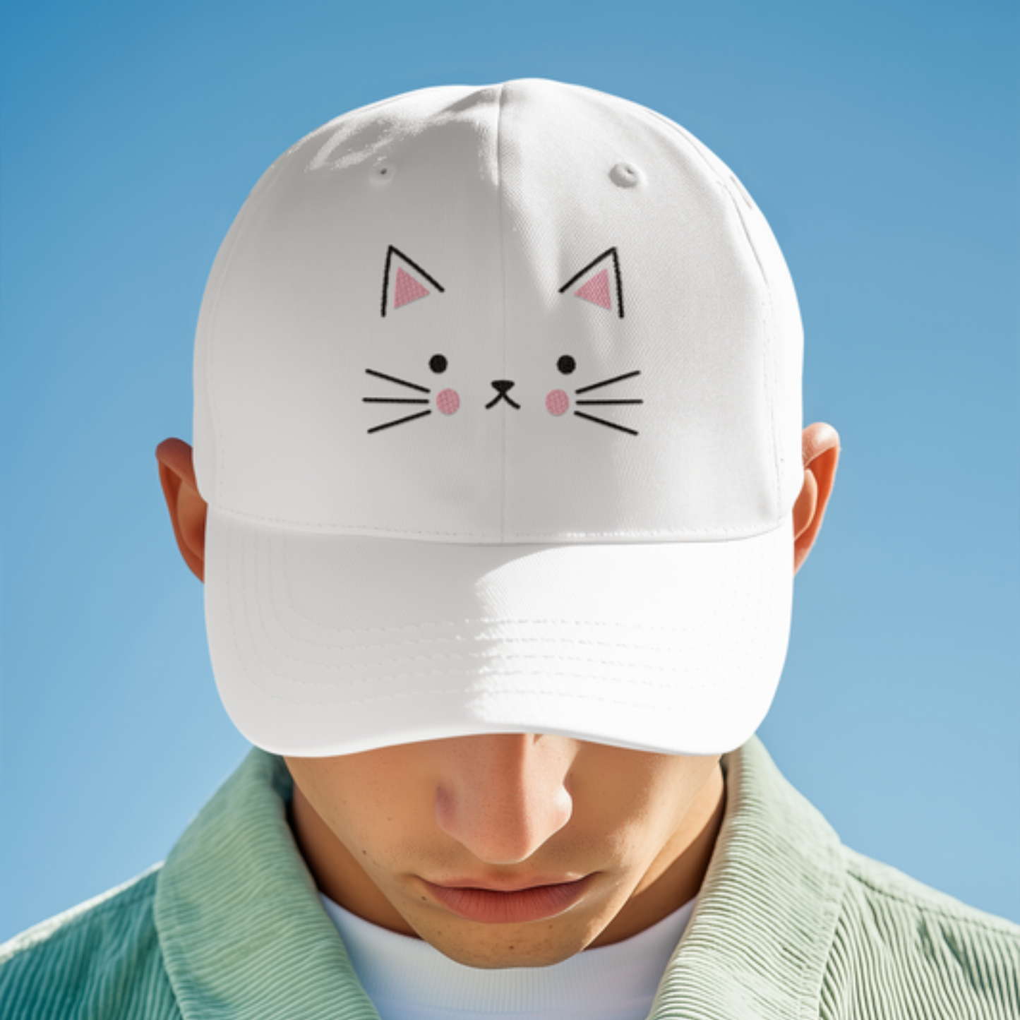 Kawaii Cat Face Dad Hat Cap