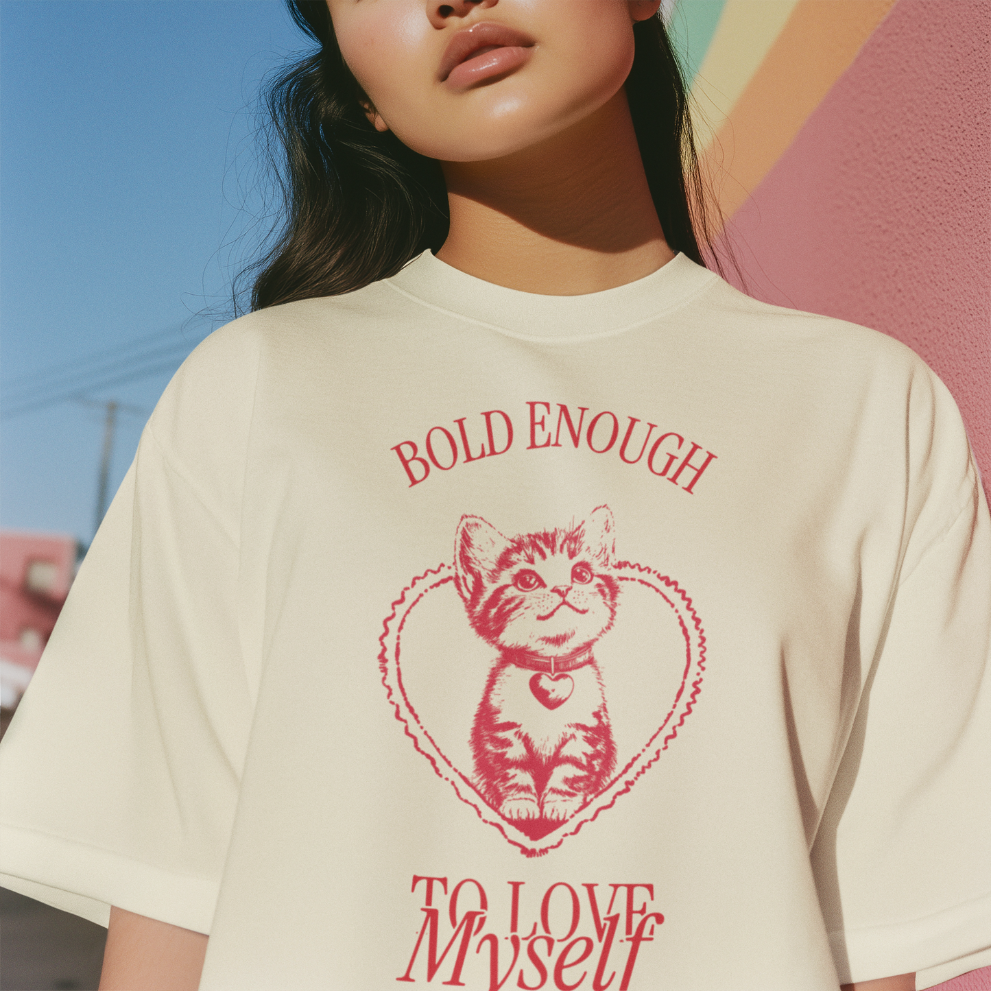 Bold Enough To Love Myself Cat Tee