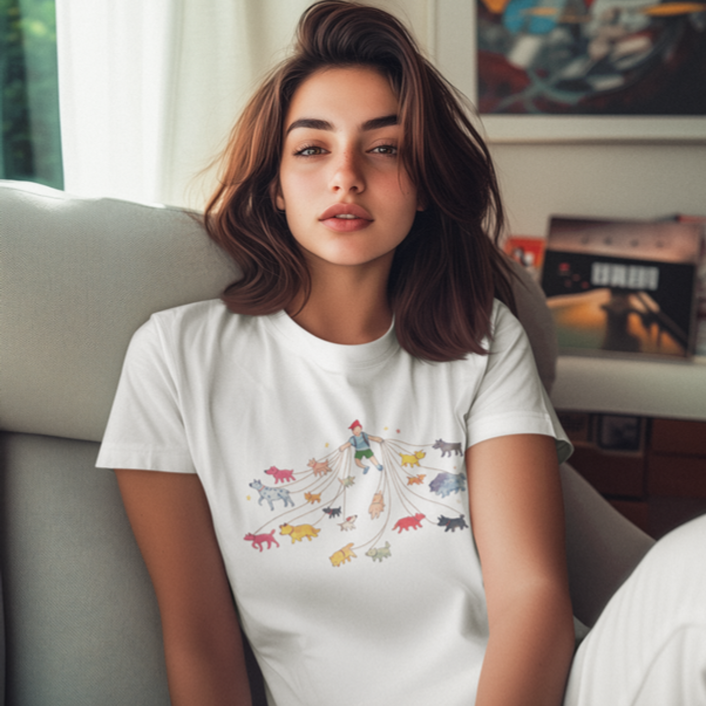 Crazy dog Lady Graphic Tee