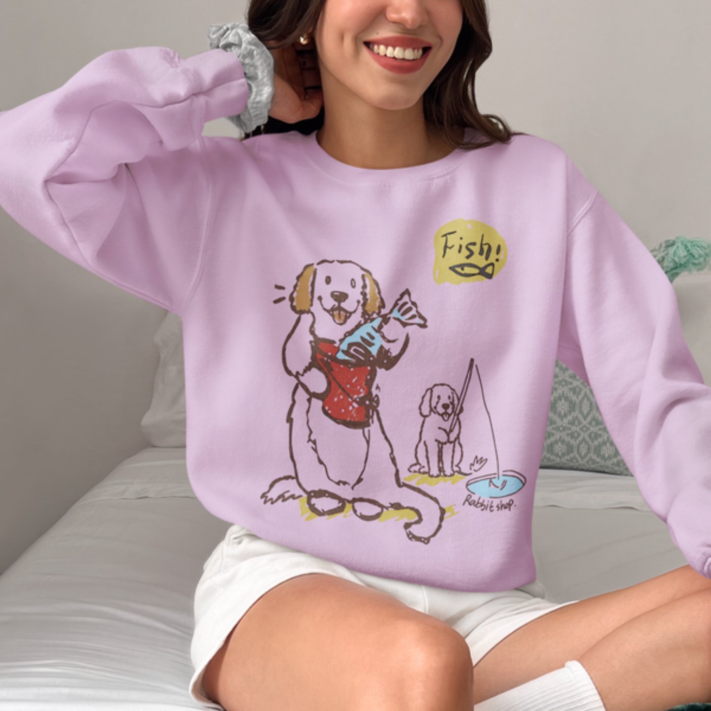 Fish! Dog Guitar Sweatshirtk