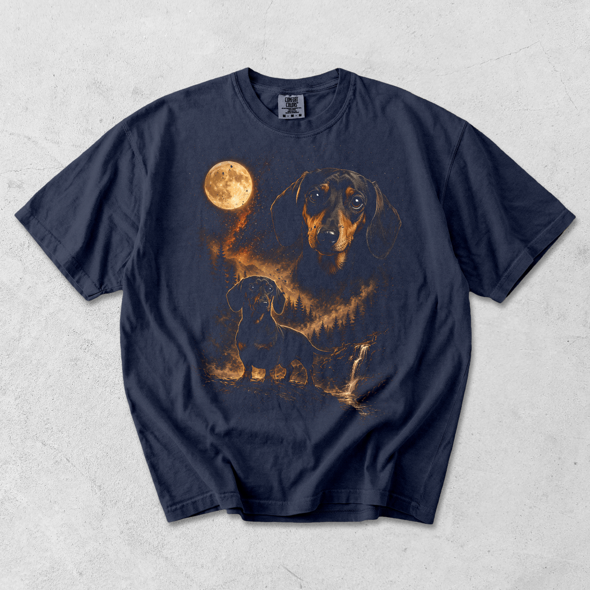 Dachshund Moon Wilderness Tee