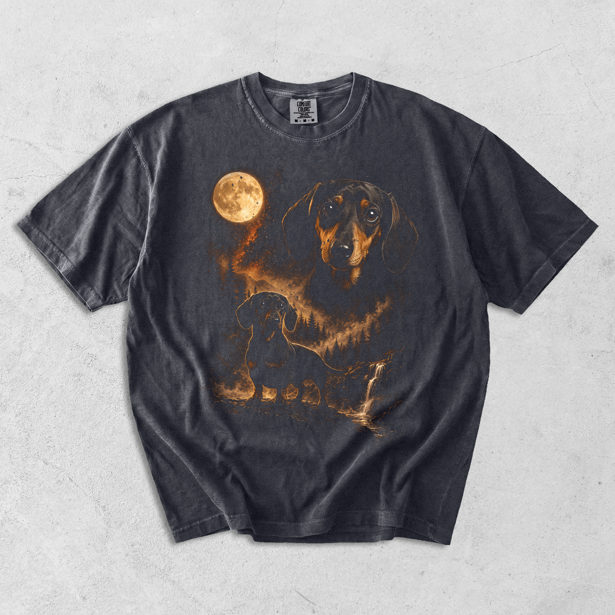 Dachshund Moon Wilderness Tee