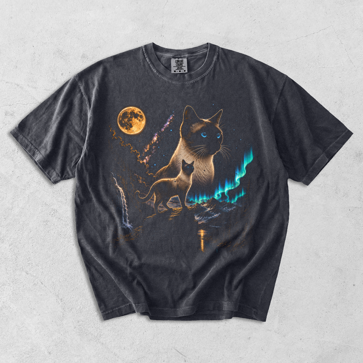 Siamese Cat Northern Lights T-shirt