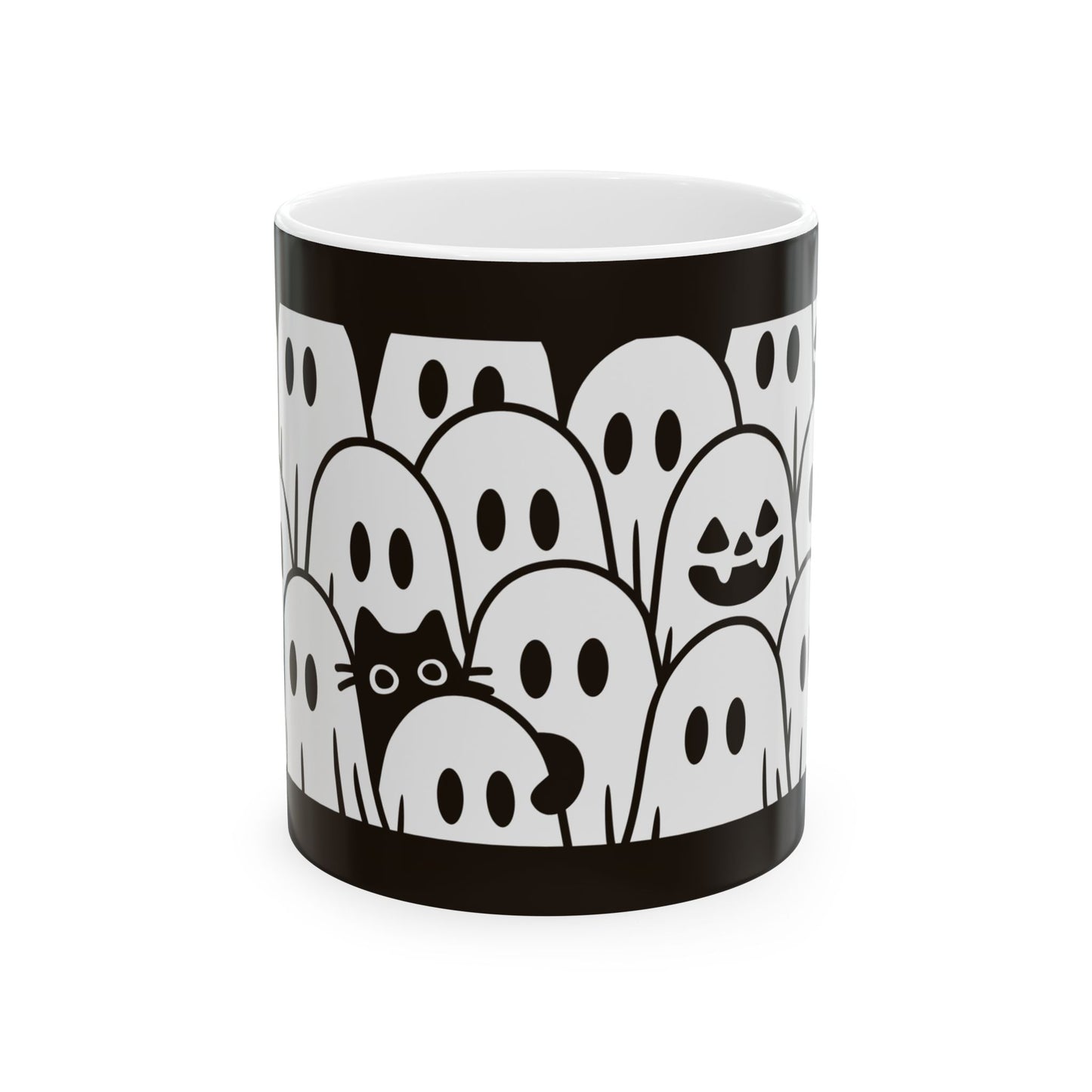 Ghost Cat Halloween Mug