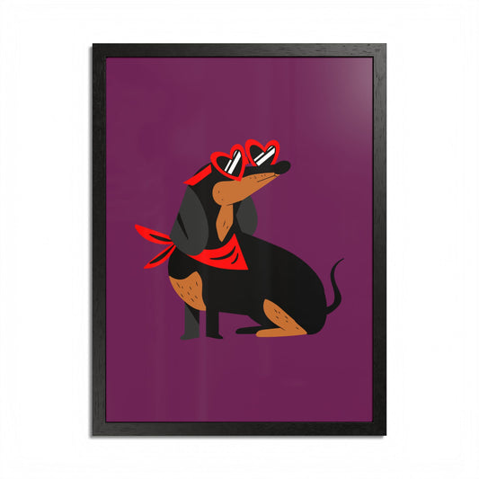 Cool Dachshund Art Print
