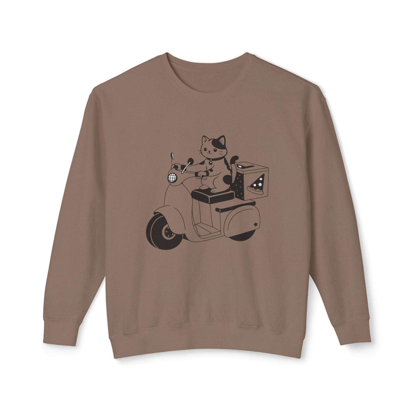 Pizza Delivery Cat Scooter Sweatshirt