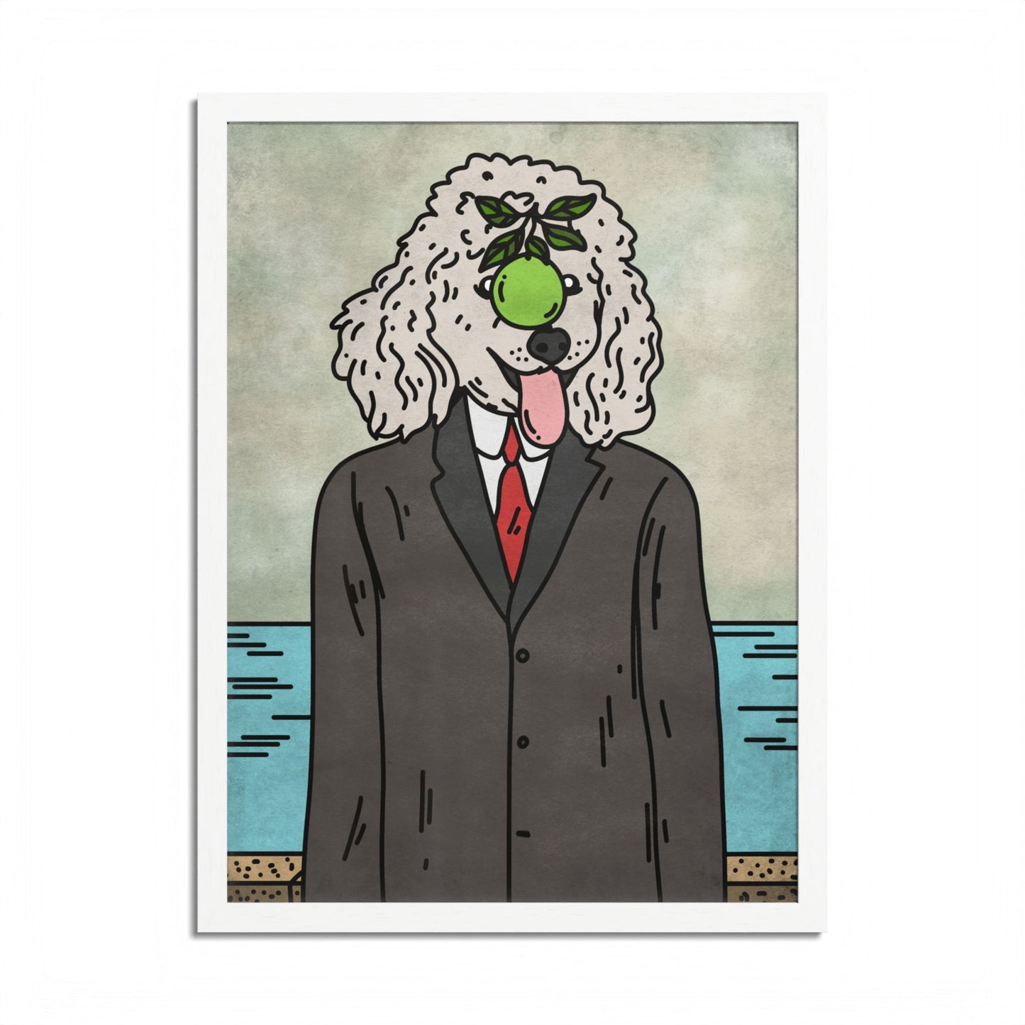 Magritte Dog Surreal Art Print