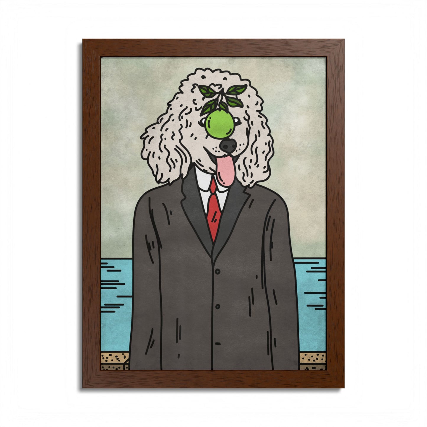 Magritte Dog Surreal Art Print