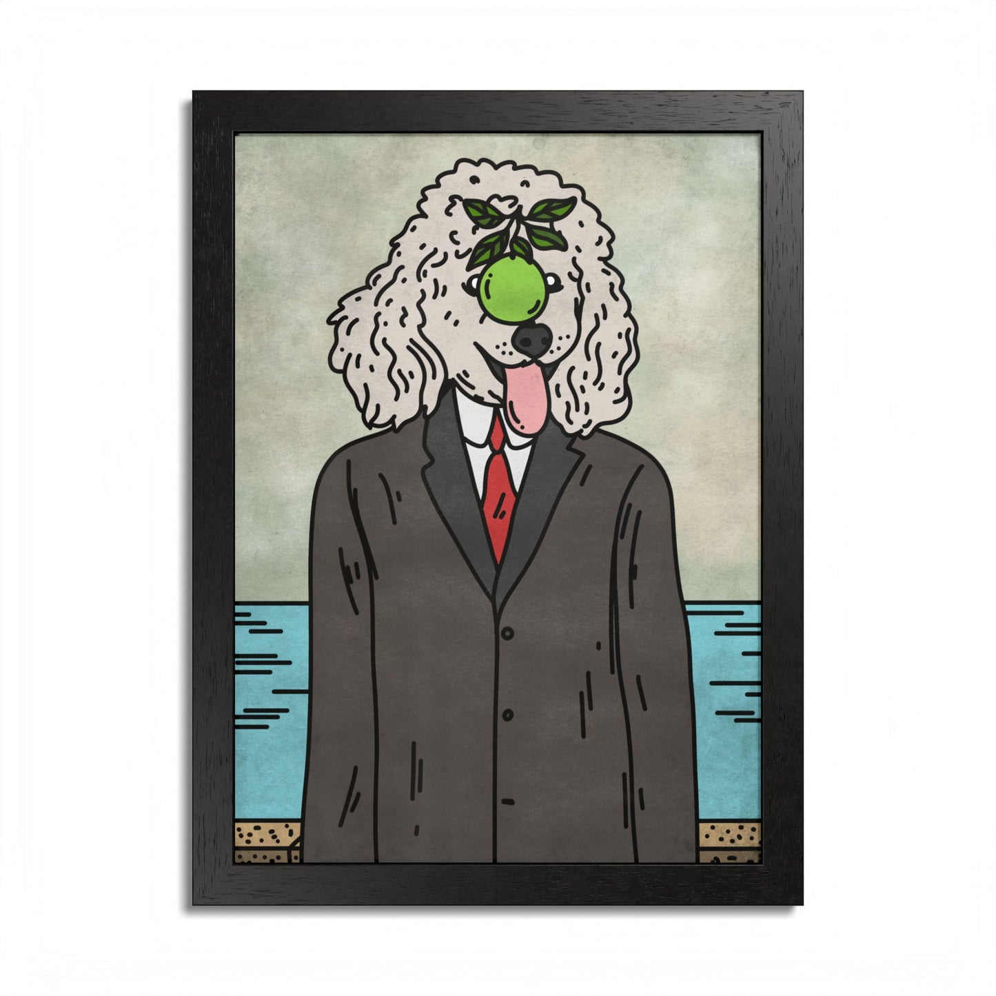 Magritte Dog Surreal Art Print