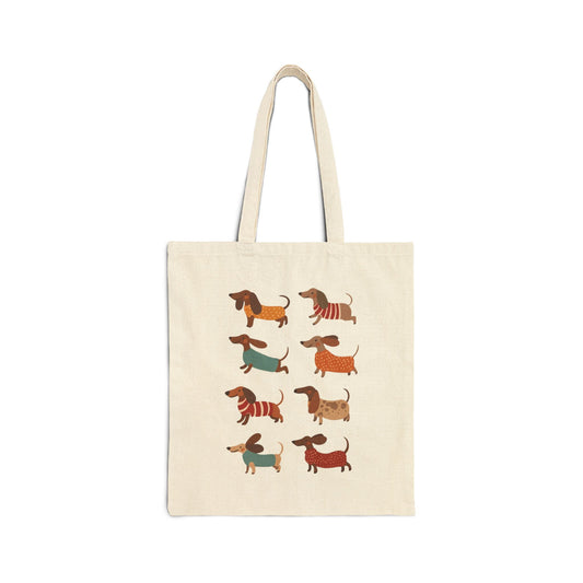 Cute Dachshund Pattern Tote Bag